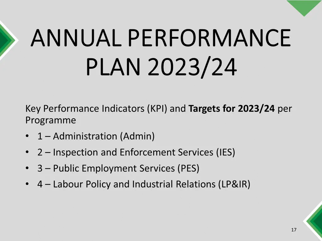 annual performance annual performance plan 2023