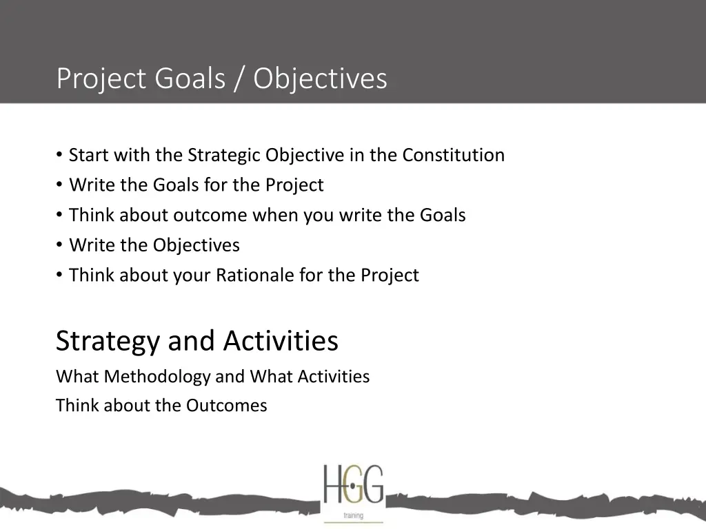 project goals objectives