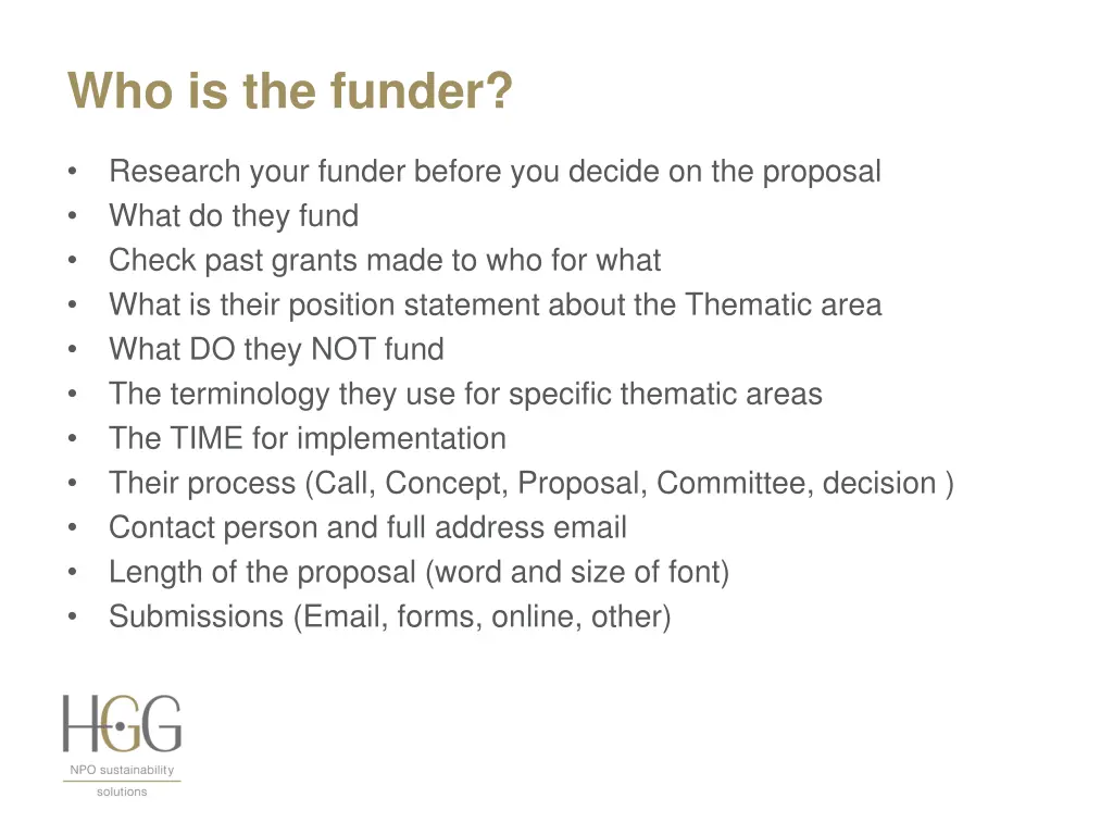 who is the funder