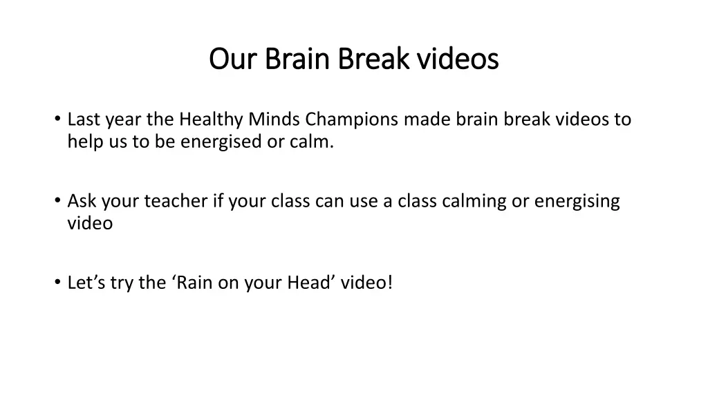 our brain break videos our brain break videos