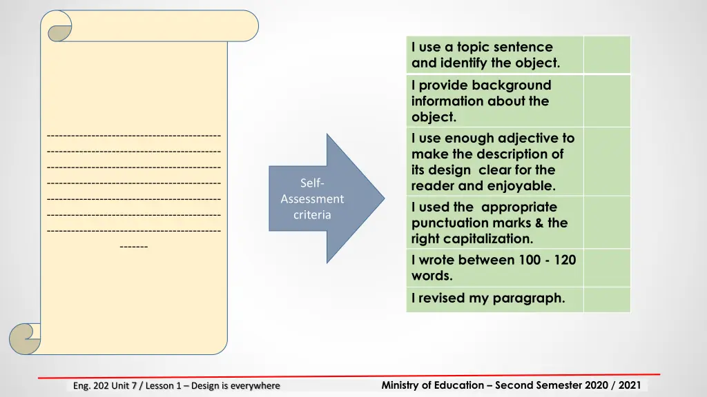 i use a topic sentence and identify the object