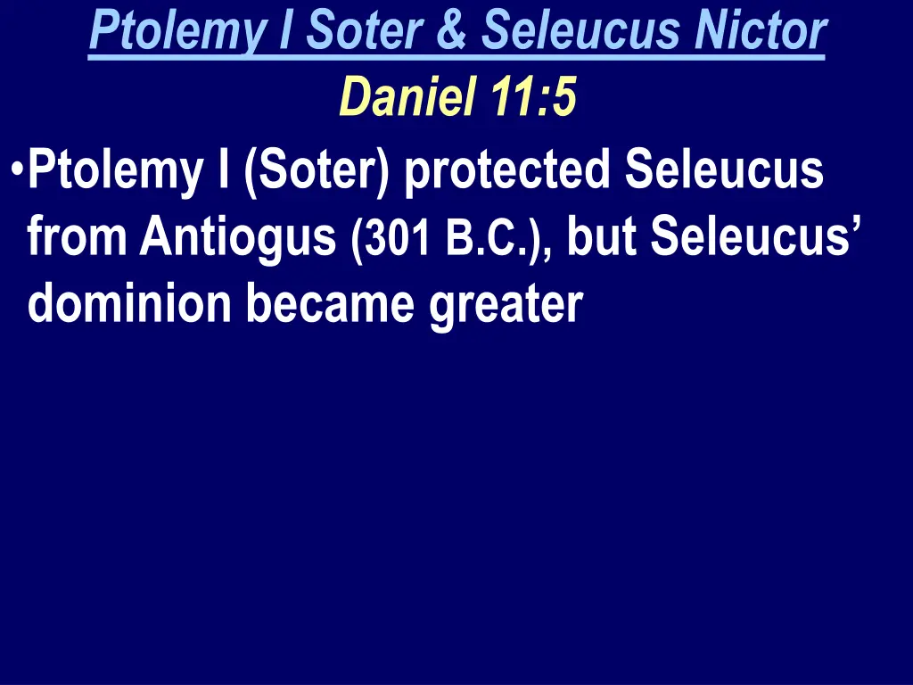 ptolemy i soter seleucus nictor daniel