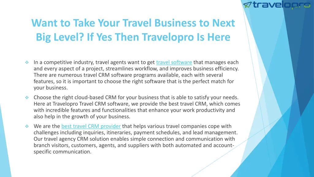 want to take your travel business to next