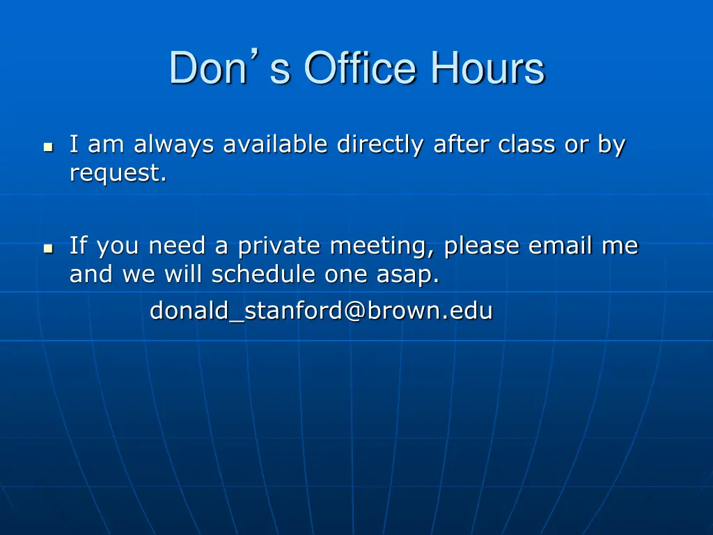 don s office hours