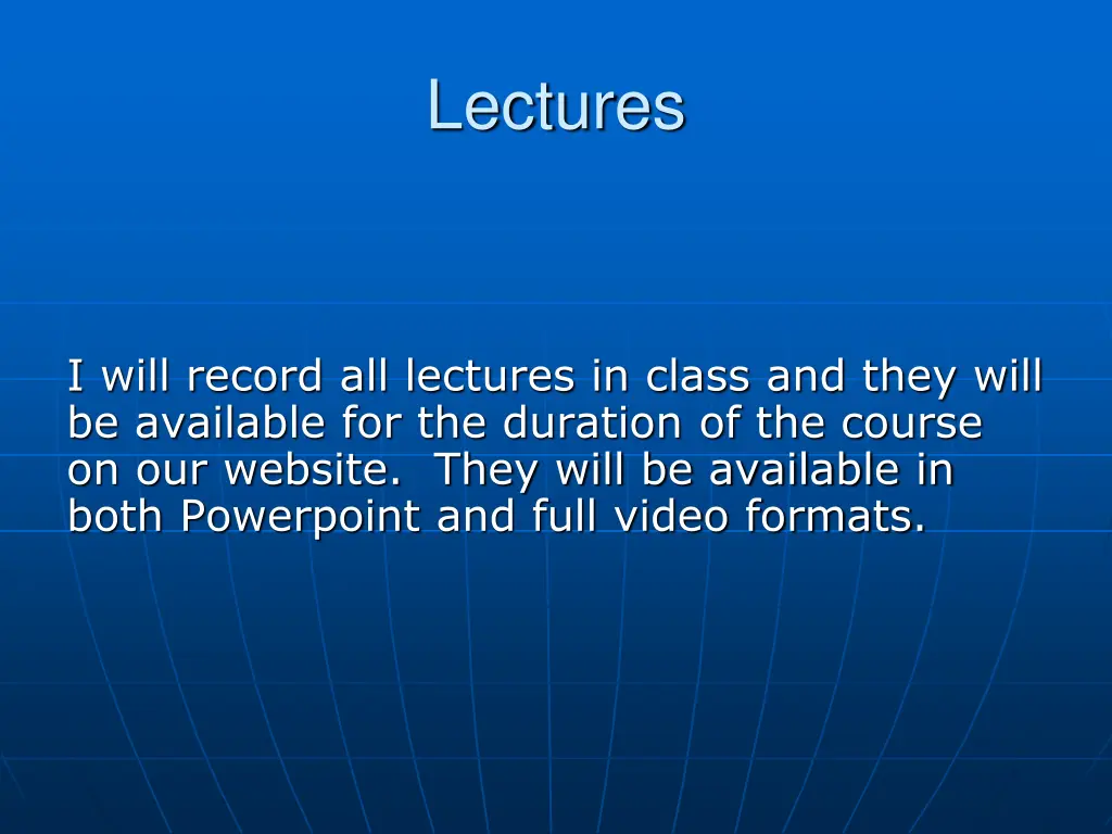 lectures