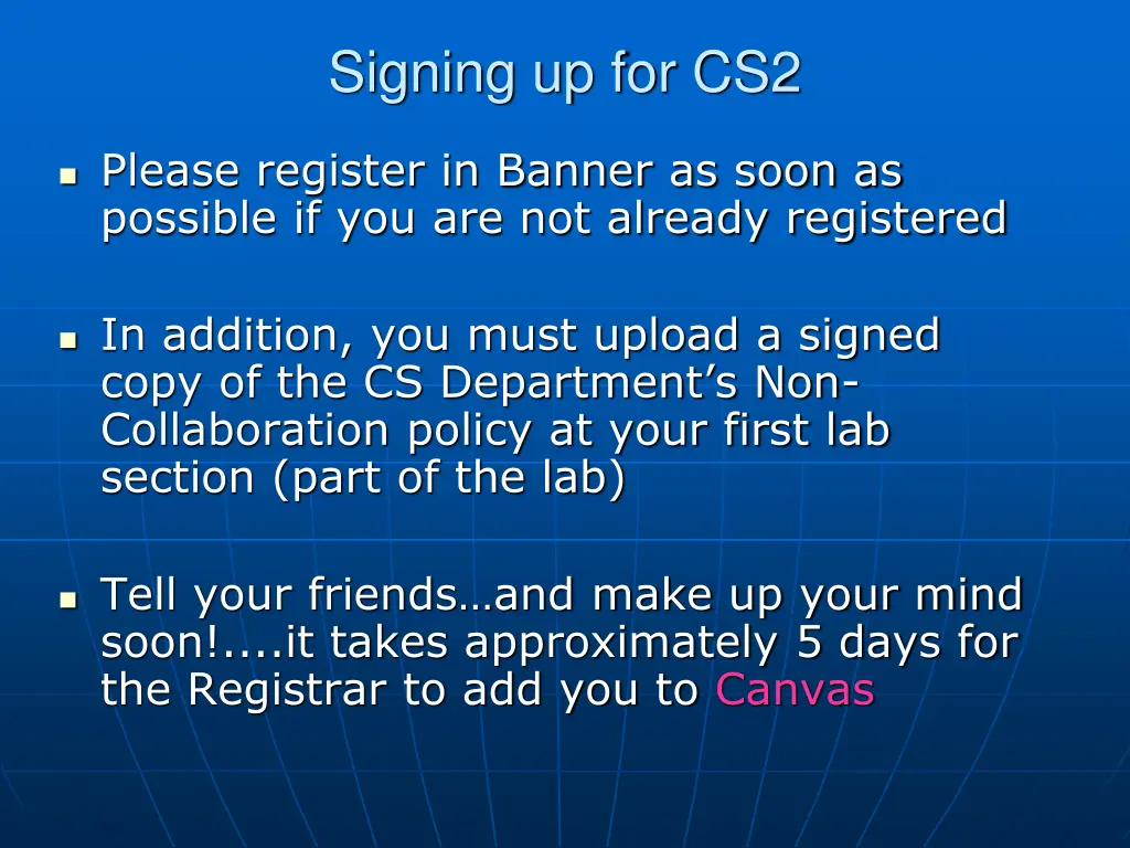 signing up for cs2