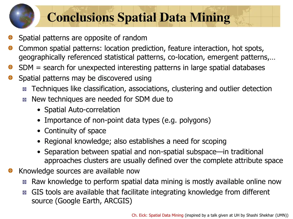 conclusions spatial data mining
