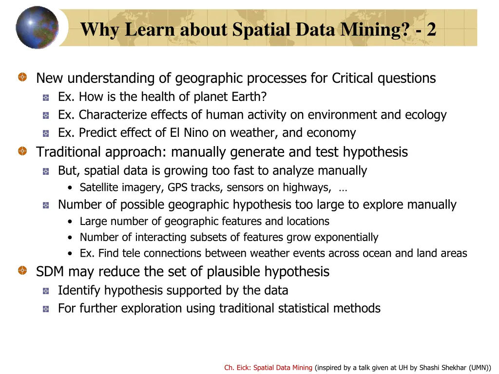 why learn about spatial data mining 2