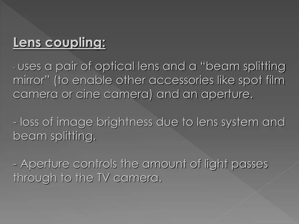 lens coupling