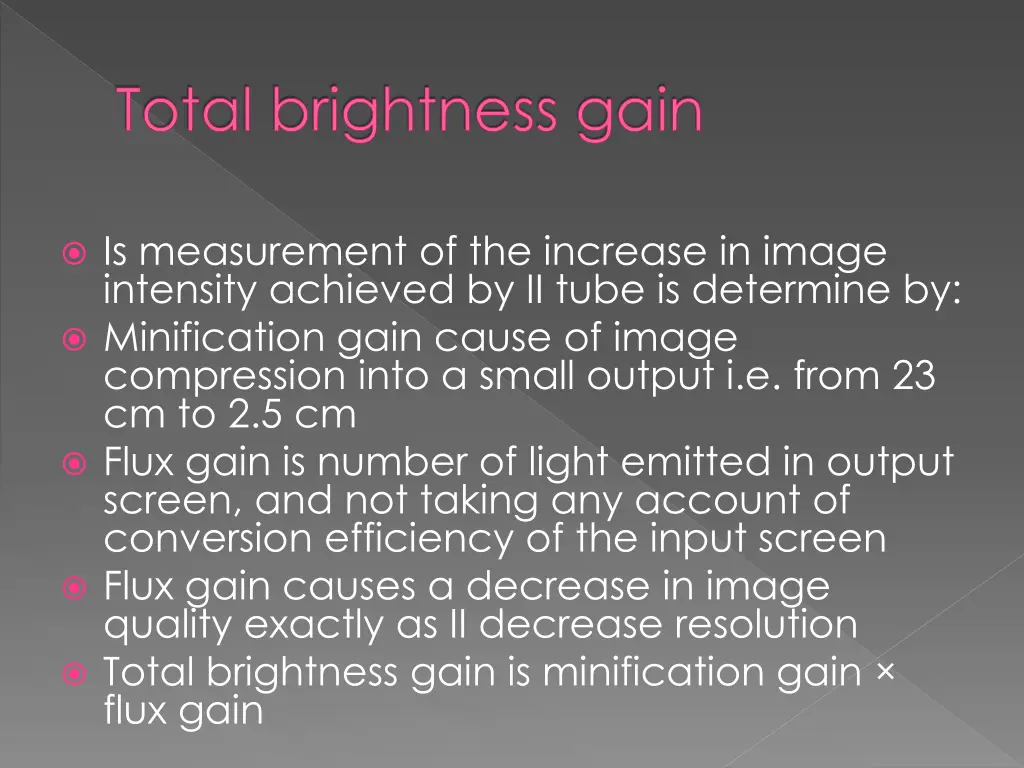 total brightness gain