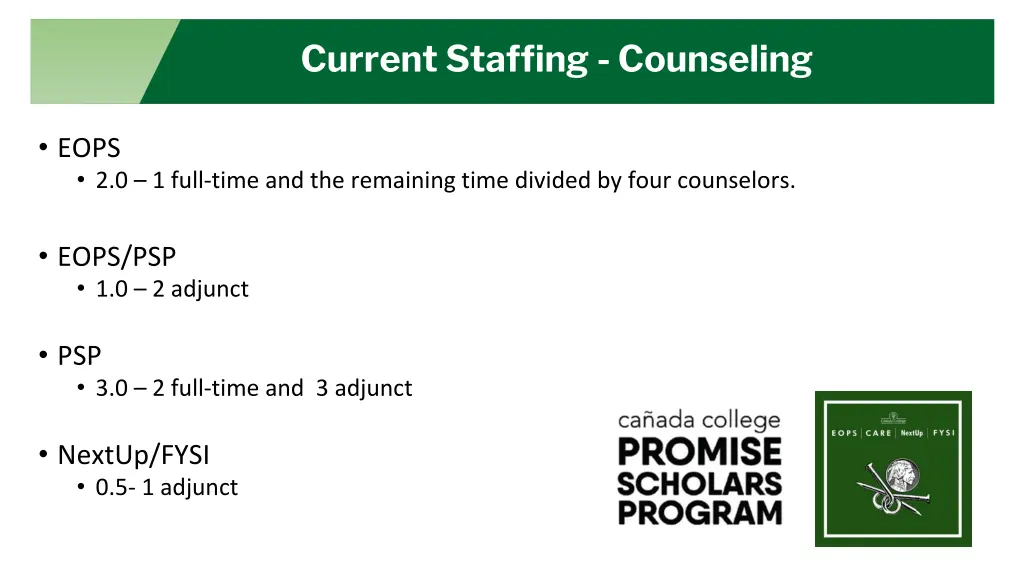 current staffing counseling