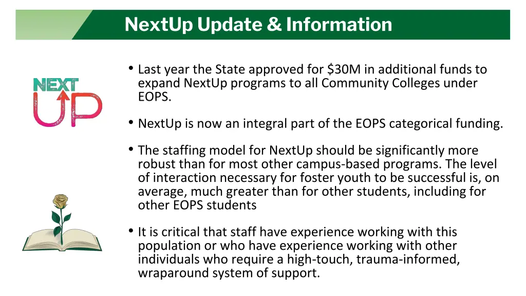 nextup update information