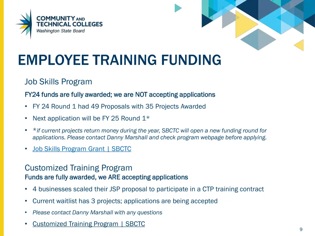 employee training funding