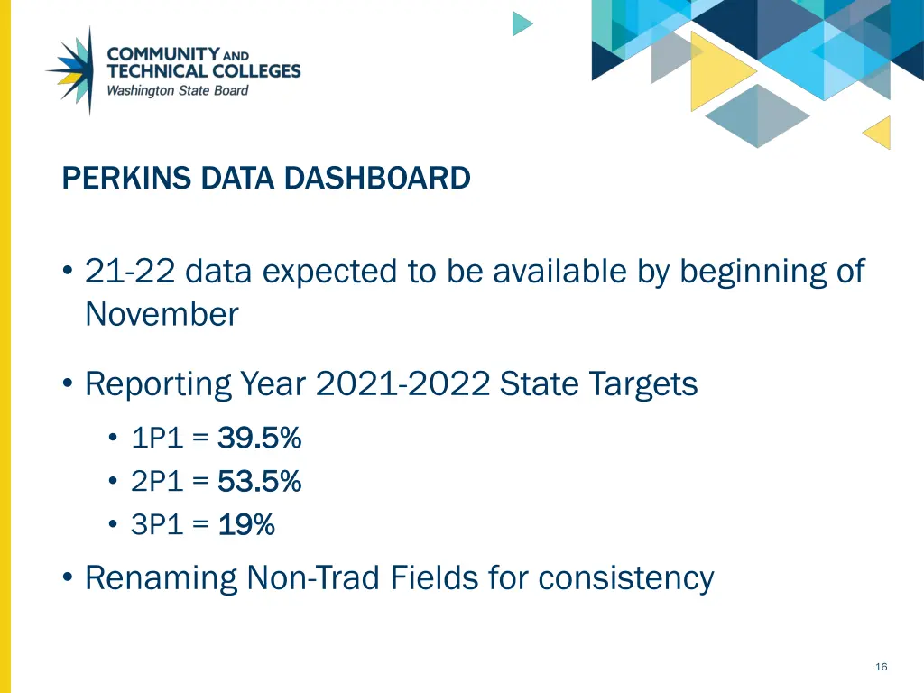 perkins data dashboard