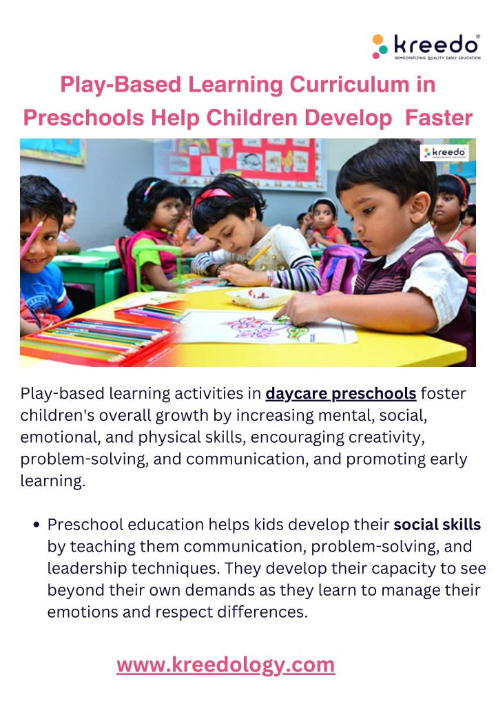play based learning curriculum in preschools help