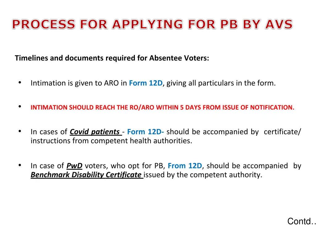 process for applying for pb by avs