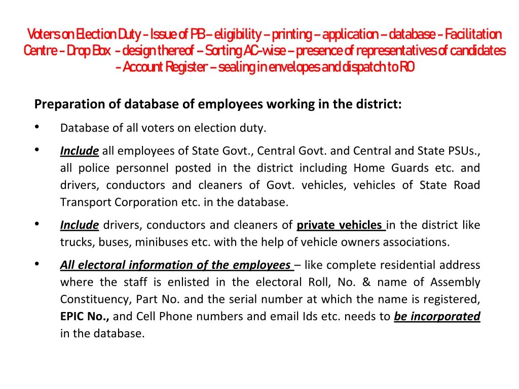 voters on e lection d uty issue of pb eligibility