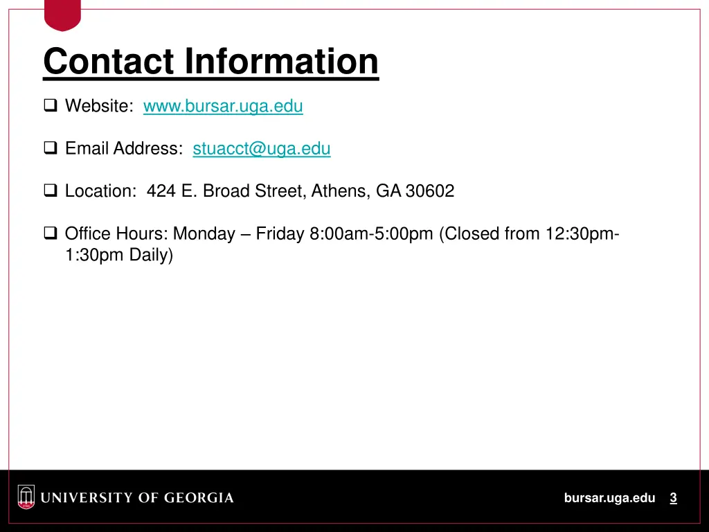 contact information