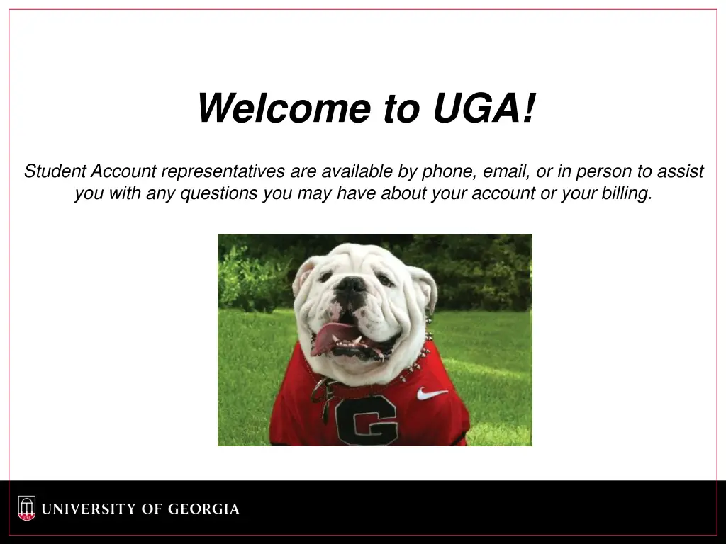 welcome to uga