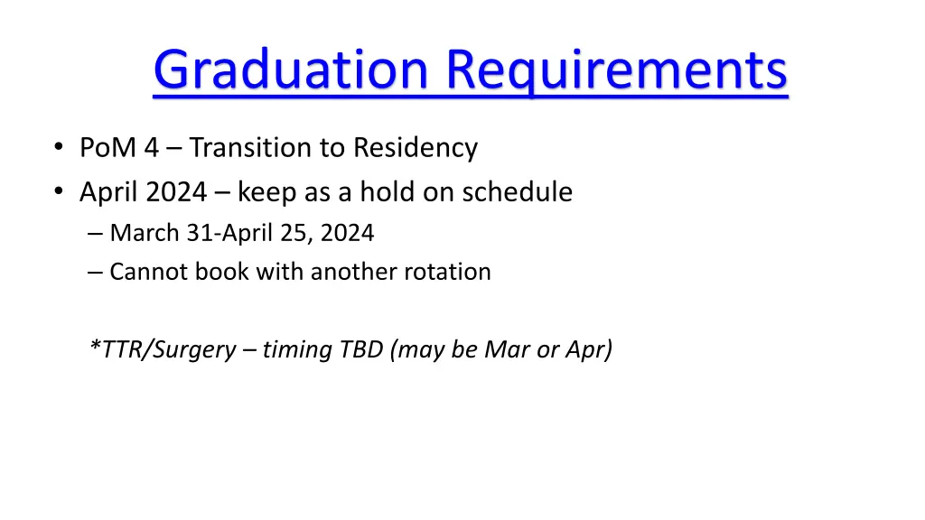 graduation requirements 2