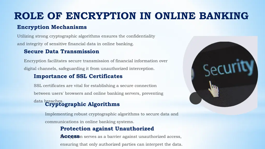 role of encryption in online banking encryption