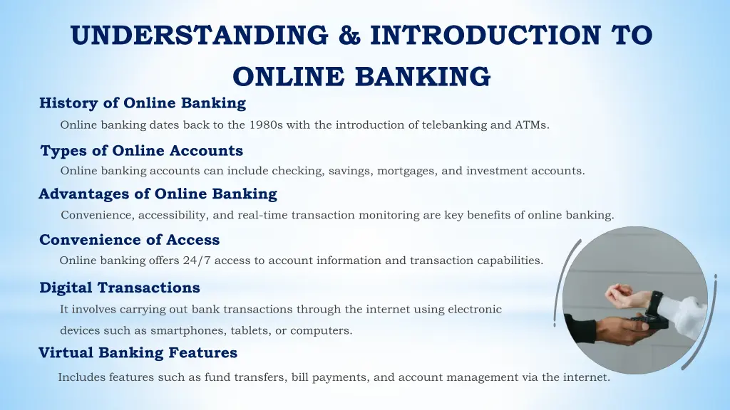 understanding introduction to online banking