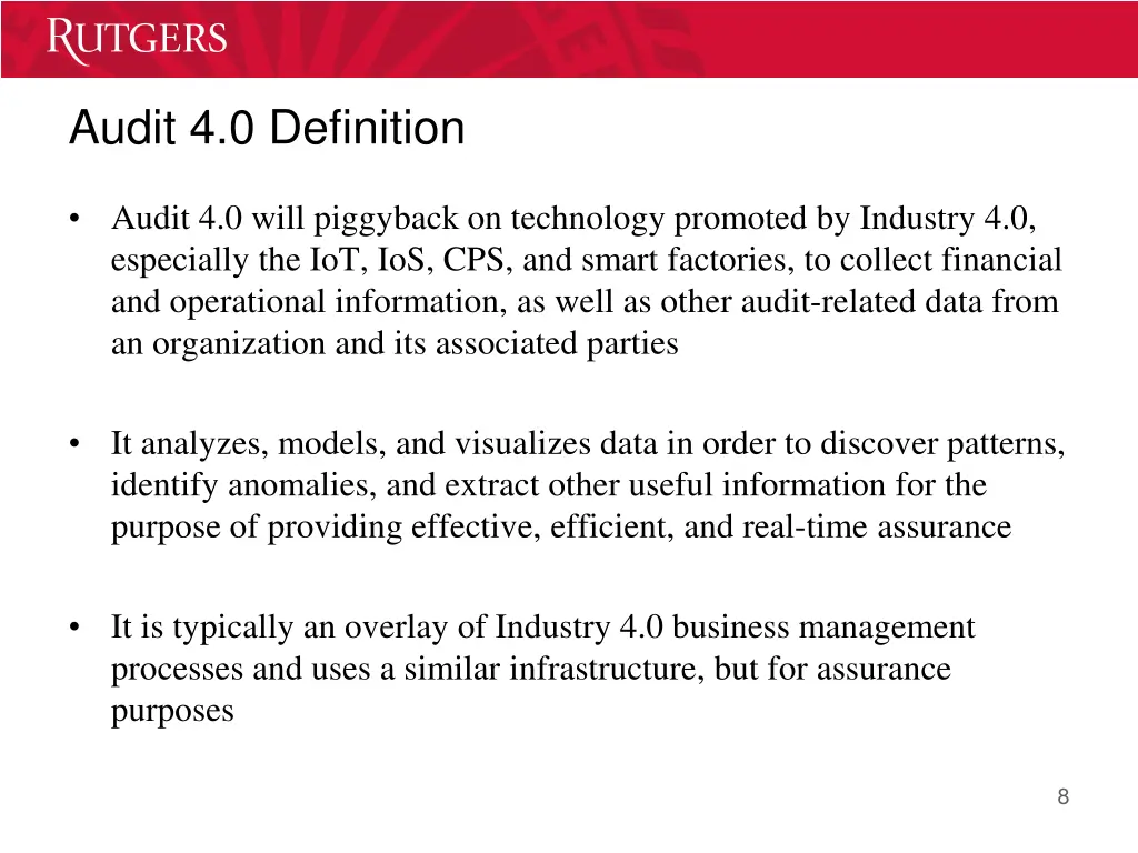 audit 4 0 definition