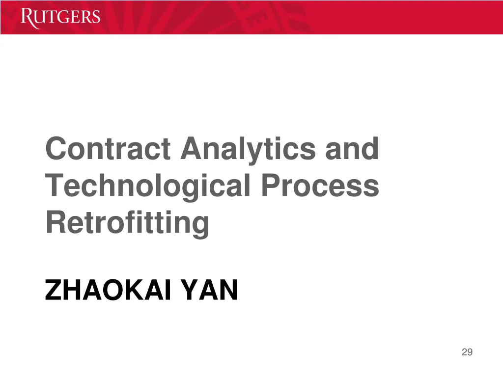 contract analytics and technological process