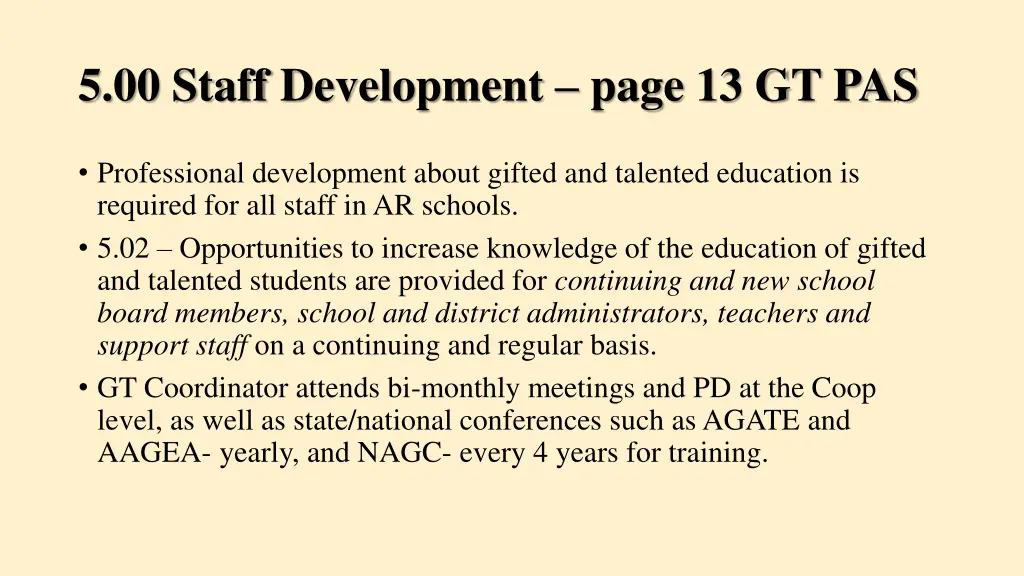 5 00 staff development page 13 gt pas