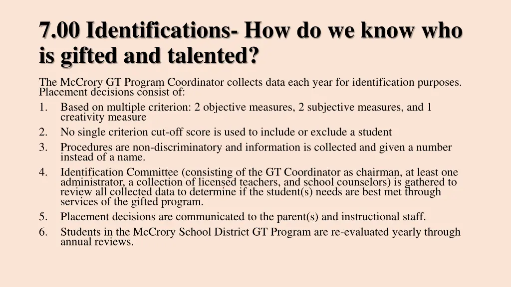 7 00 identifications how do we know who is gifted