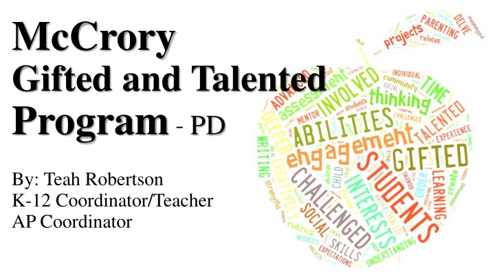 mccrory gifted and talented program pd