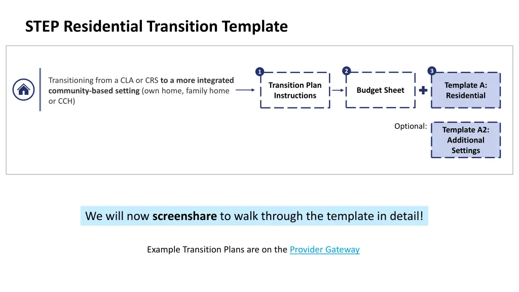 step residential transition template