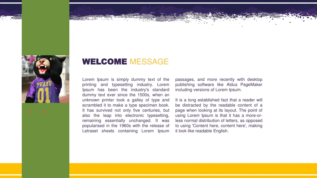 welcome welcome message