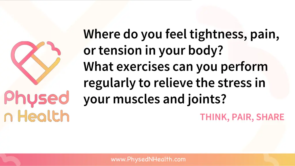 where do you feel tightness pain or tension