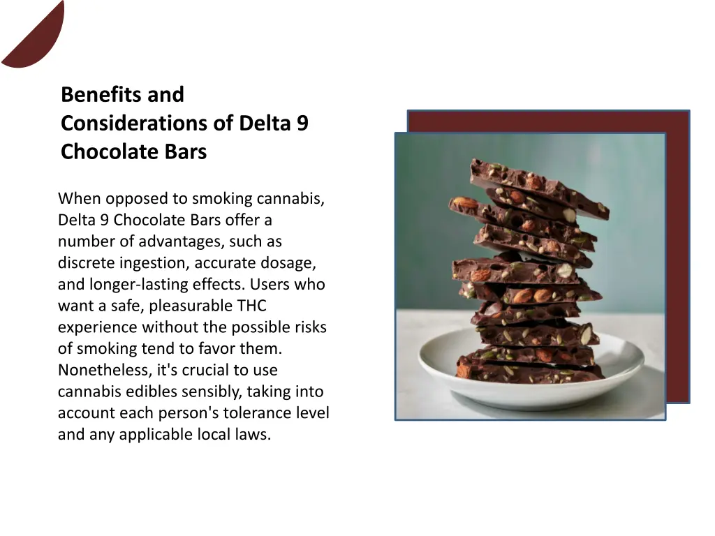 benefits and considerations of delta 9 chocolate