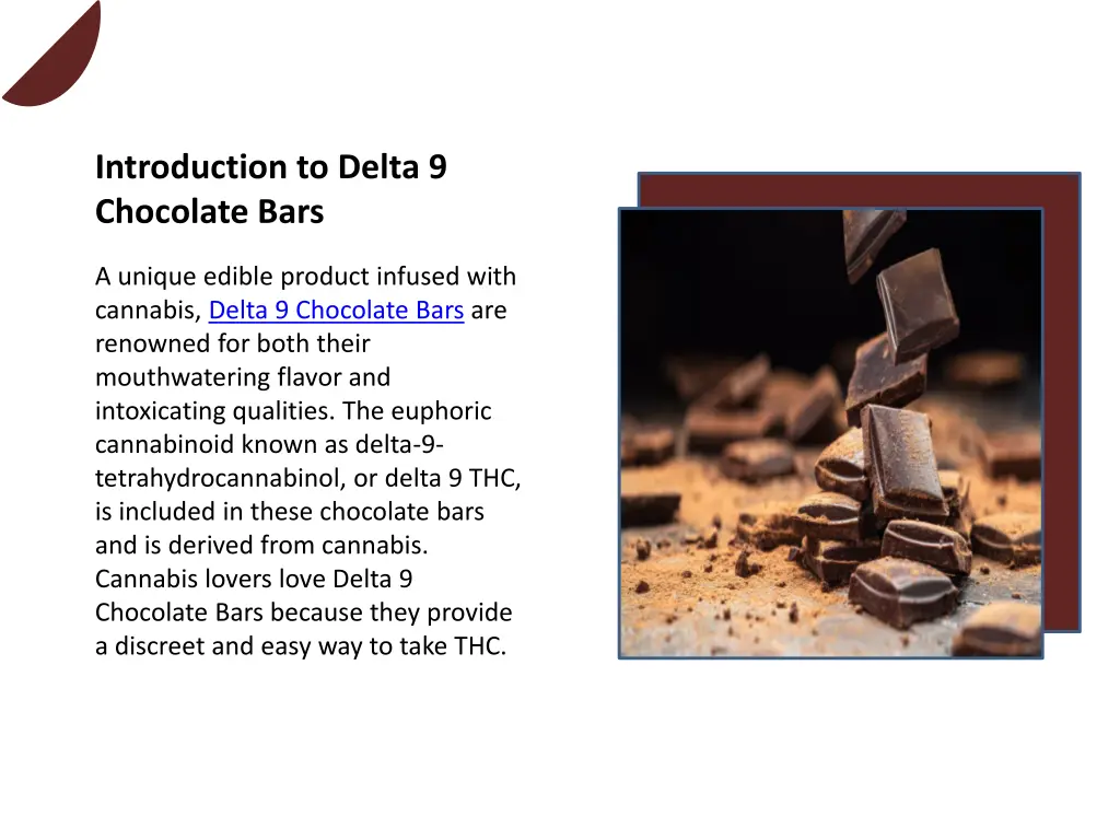 introduction to delta 9 chocolate bars