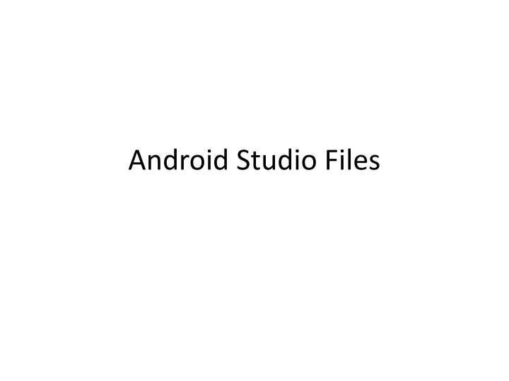 android studio files