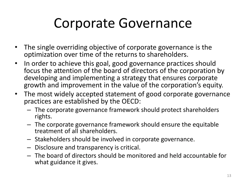 corporate governance