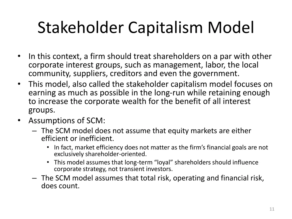 stakeholder capitalism model