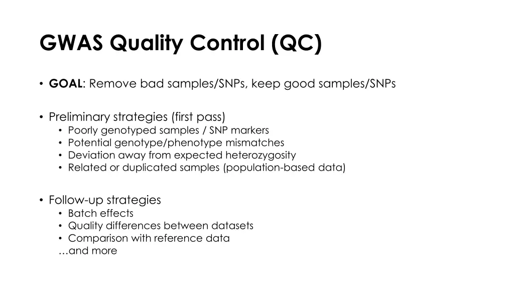 gwas quality control qc