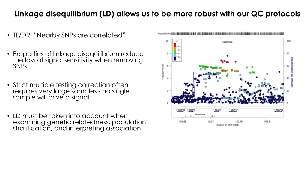 linkage disequilibrium ld allows us to be more