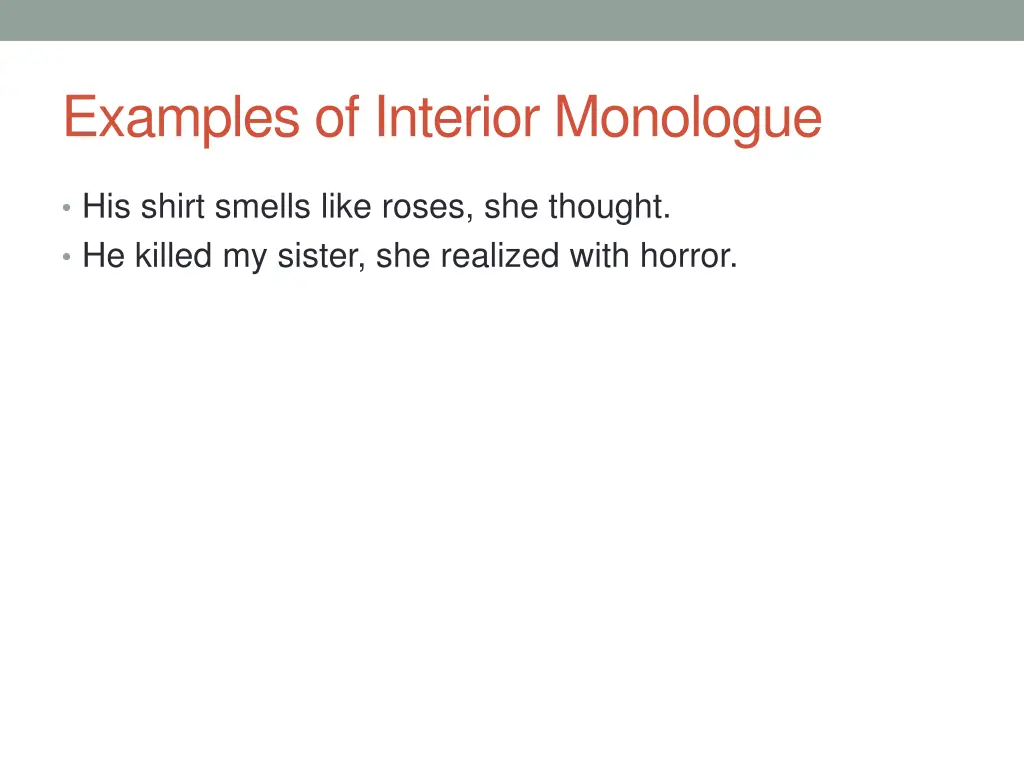 examples of interior monologue