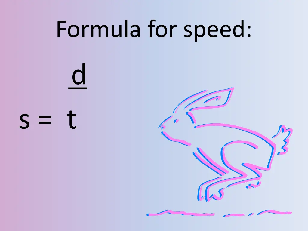 formula for speed