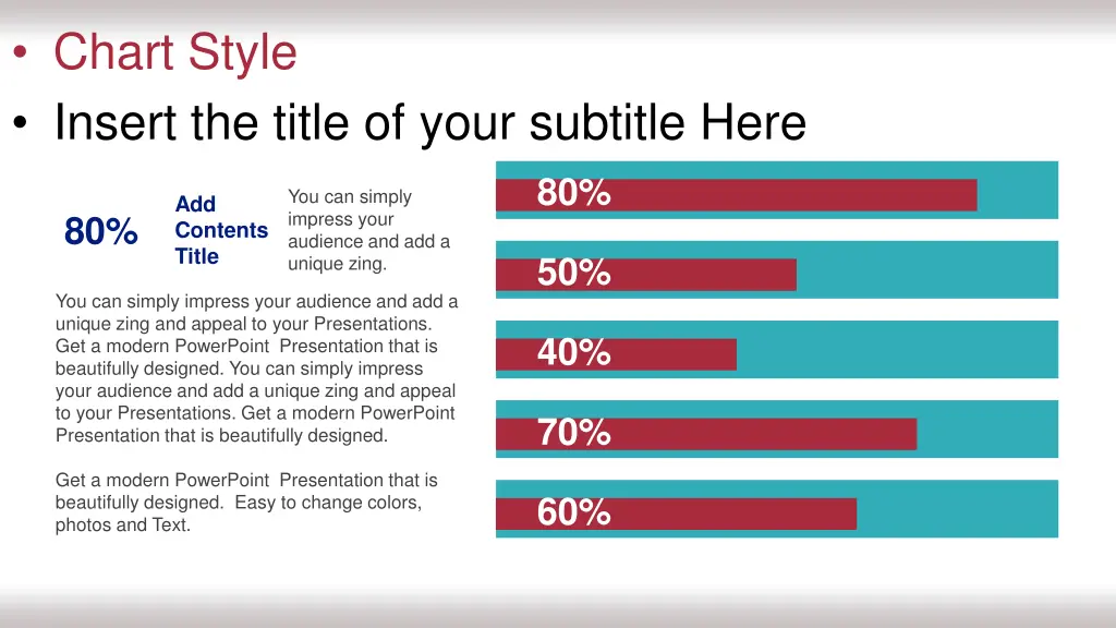 chart style insert the title of your subtitle here