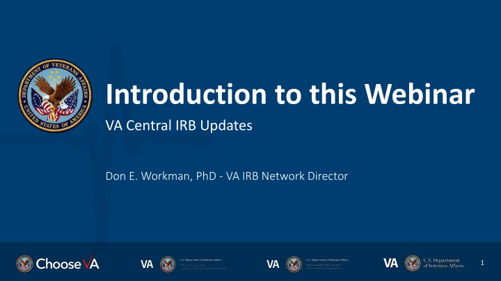 introduction to this webinar va central