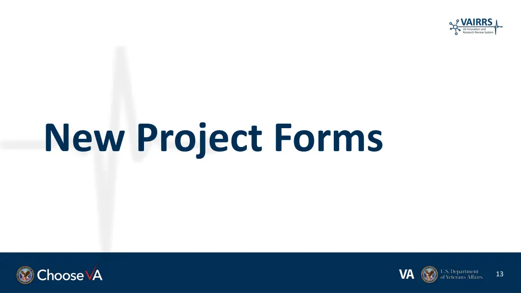 new project forms