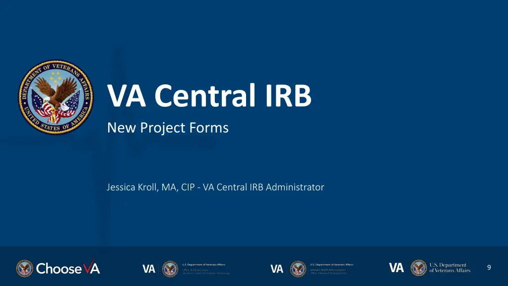 va central irb new project forms