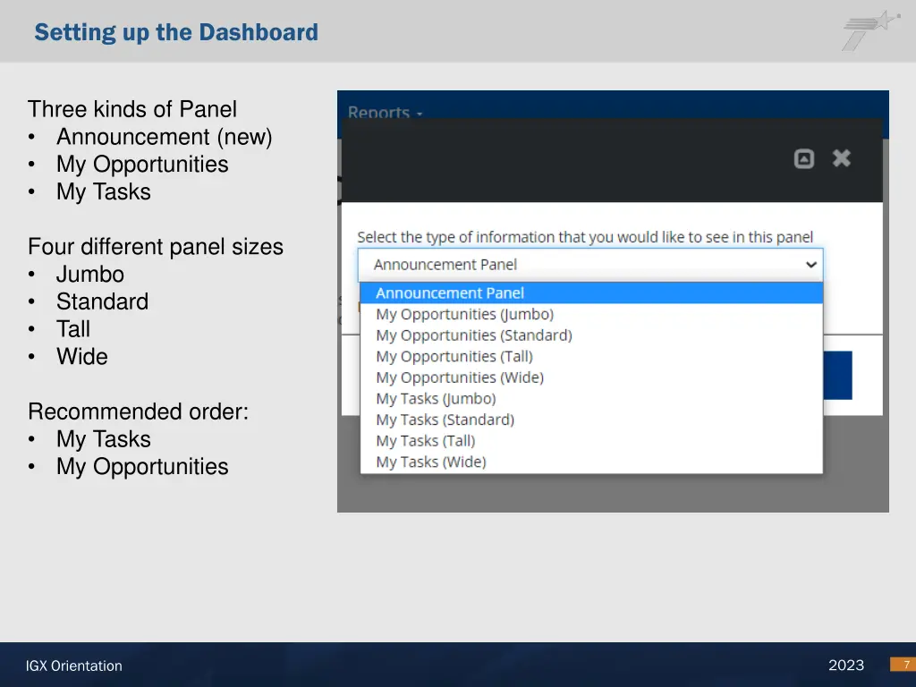 setting up the dashboard 1