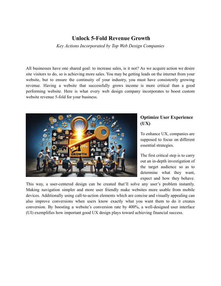 unlock 5 fold revenue growth key actions