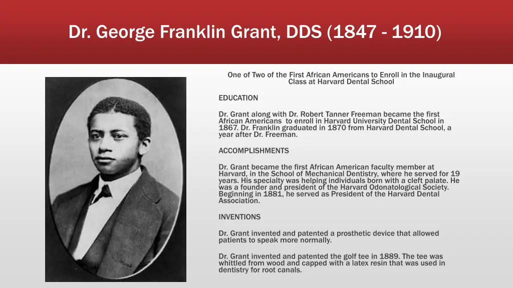 dr george franklin grant dds 1847 1910